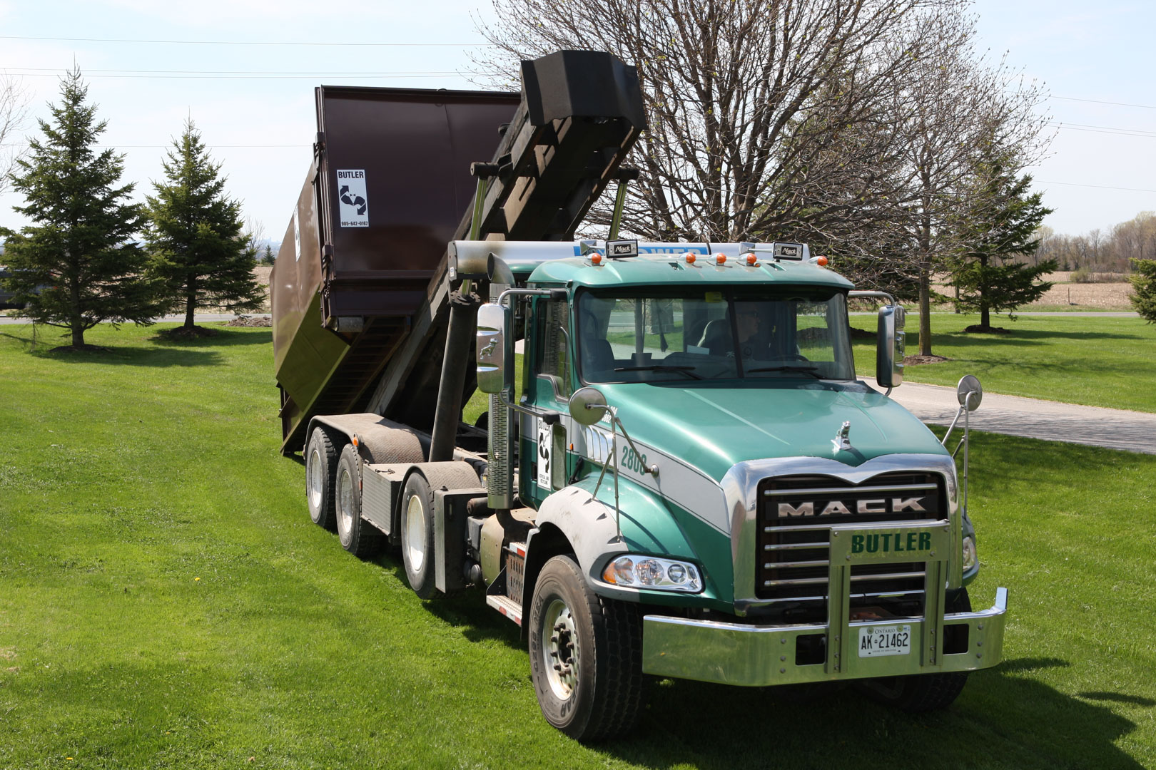 Butler Roll-off truck with disposal bin