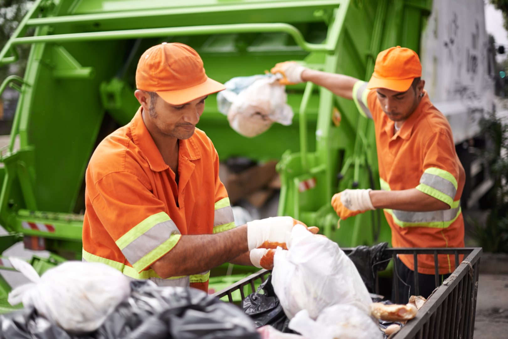 Garbage collection crew in Richmond Hill
